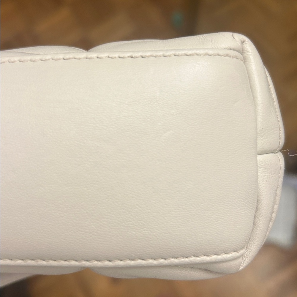 Saint Laurent Cream Quilted Loulou Toy Puffer Crossbody with Gold Hardware - Picture 13 of 15